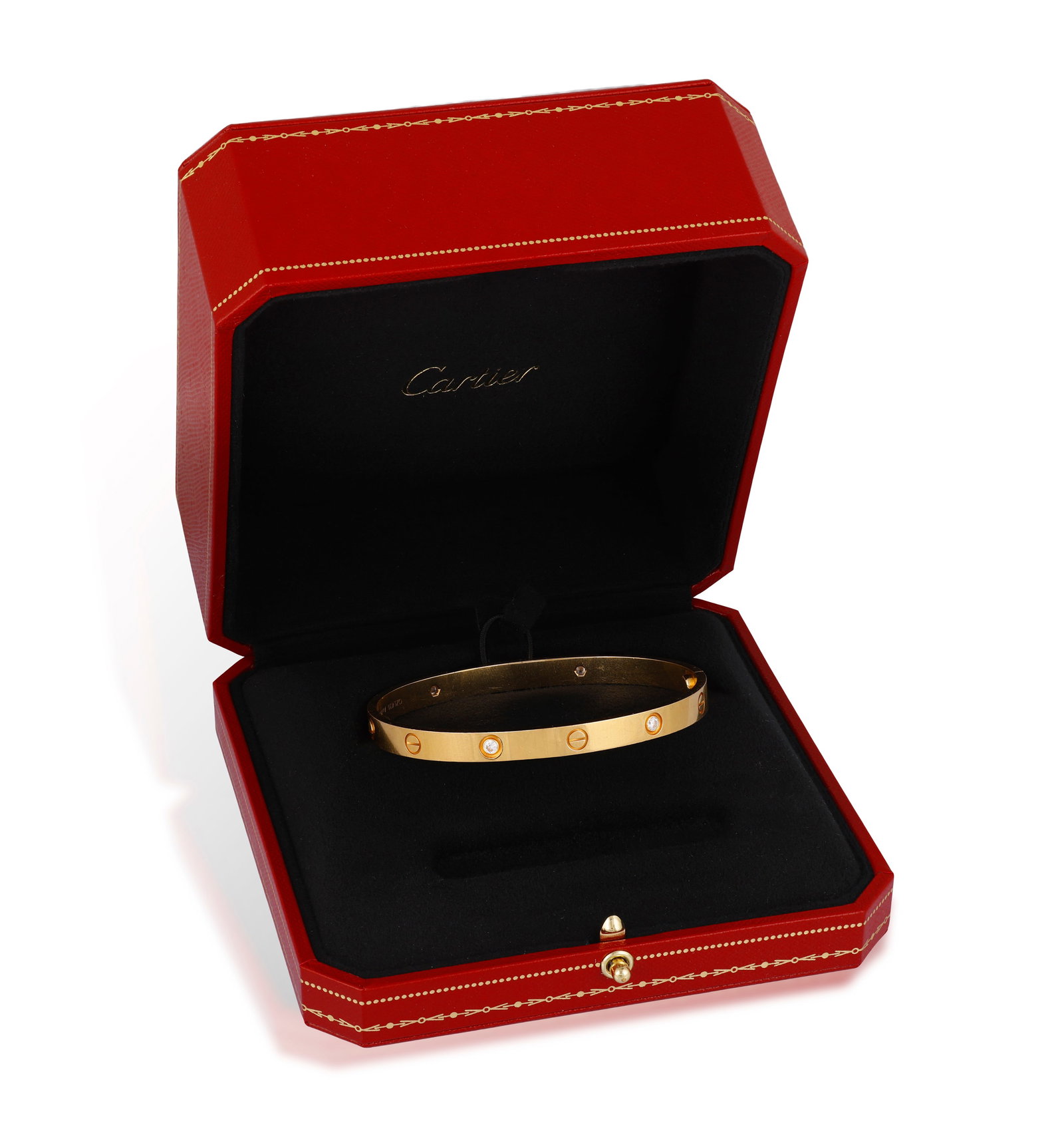 CARTIER: A DIAMOND 'LOVE' BANGLE The bangle decorated with screw motifs, alternatively set with (1 of 5)