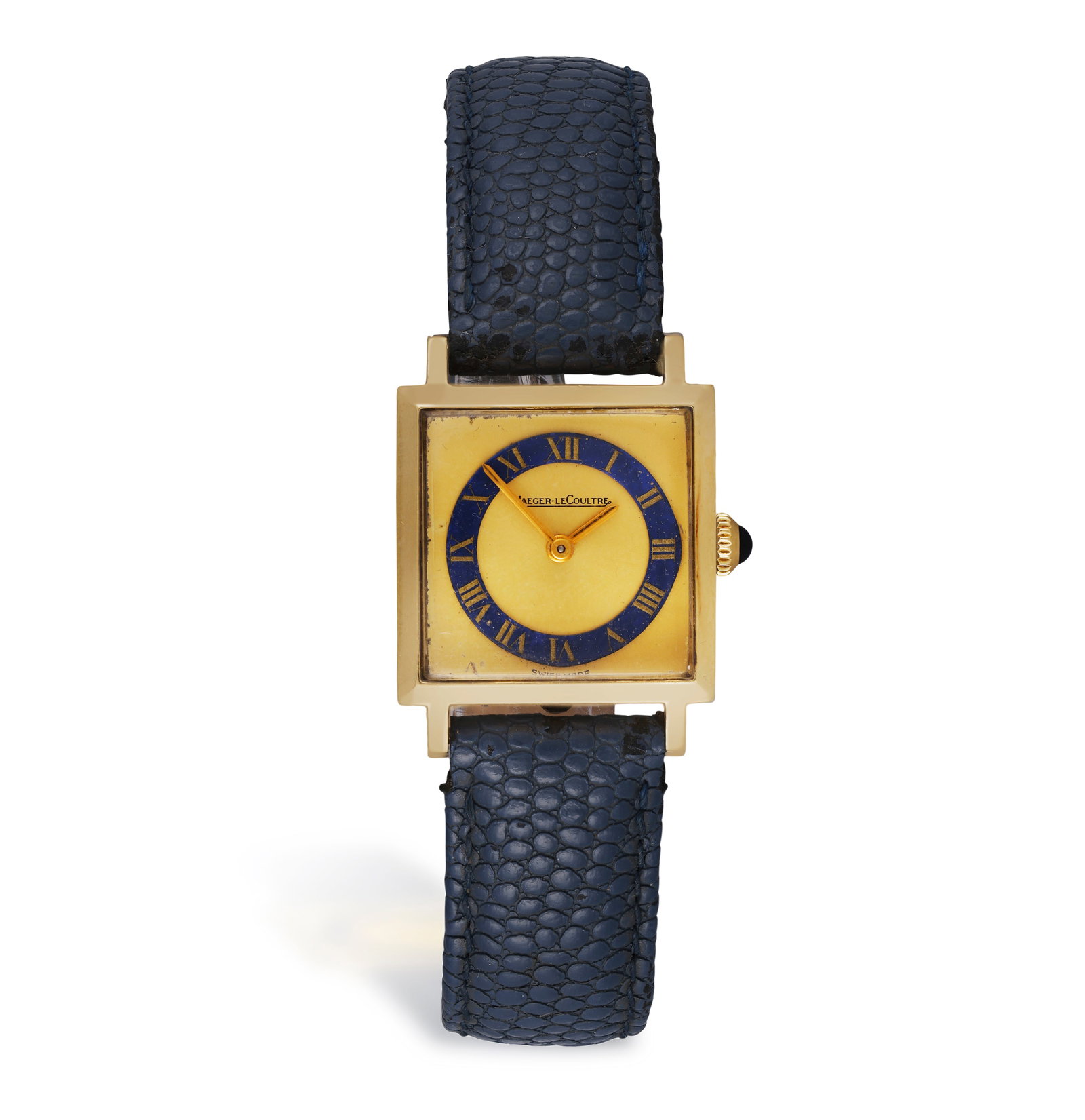 JAEGER-LECOULTRE: AN 18K GOLD AND LAPIS LAZULI WRISTWATCH, CIRCA 1970 17-jewel Cal-840 manual wind (1 of 3)