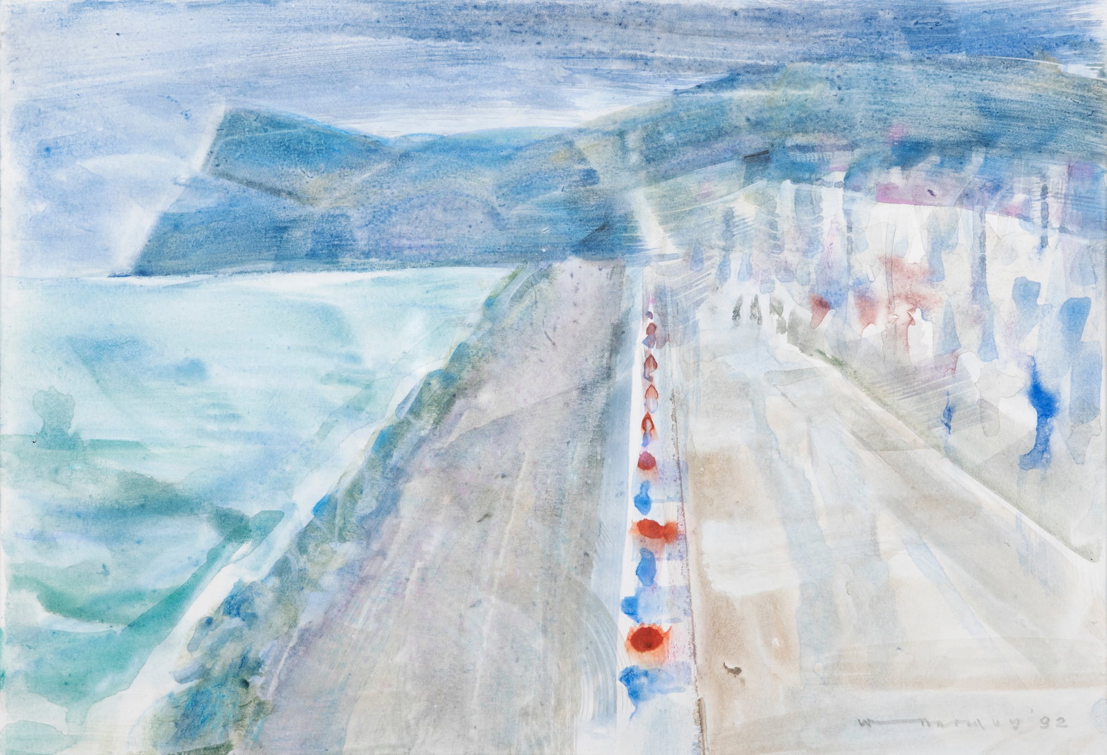 Louis le Brocquy HRHA (1916-2012) Bray Heart (1992) Watercolour, 17.5 x 25.5cm (7 x 10) Signed and (1 of 4)