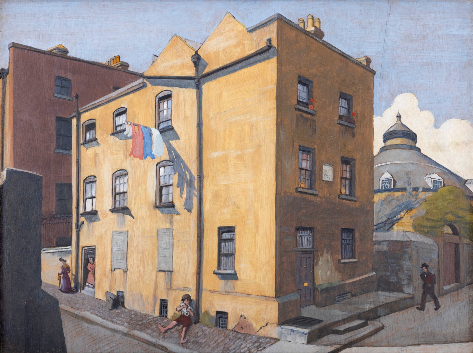 Harry Kernoff (1900-1974) Schoolhouse Lane (1936) Oil on board, 37 x 50cm (14½ x 19½'') (1 of 3)