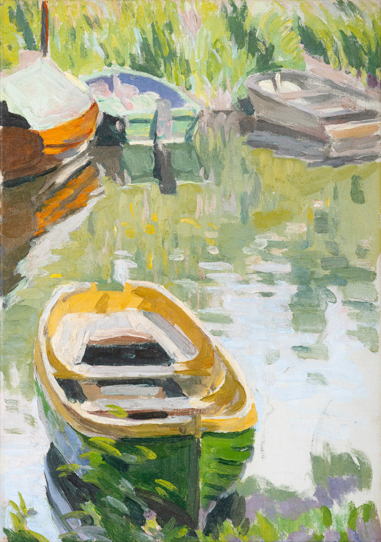 William John Leech RHA ROI (1881-1968) Still Water Oil on board, 35 x 25cm (13¾ x 9¾'') (1 of 3)