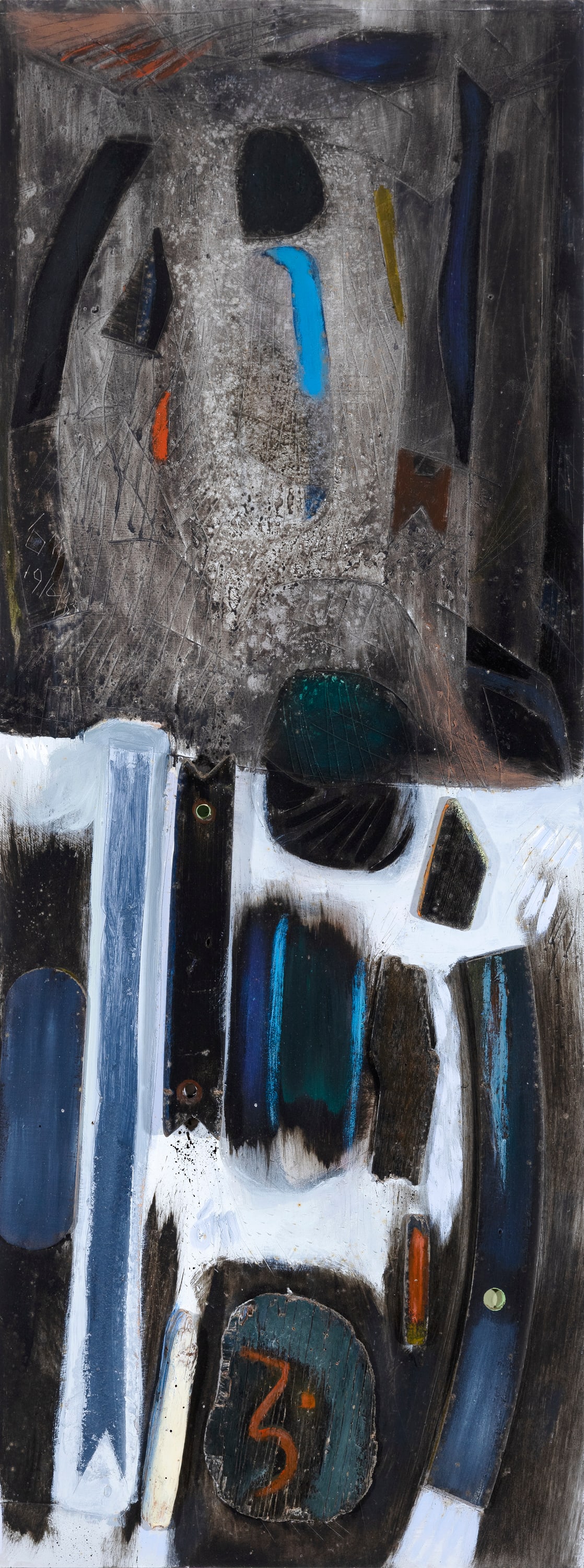Tony O'Malley HRHA (1913-2003) The Night Painter (Studio), Winter, No. III (1984) Mixed media and (1 of 4)