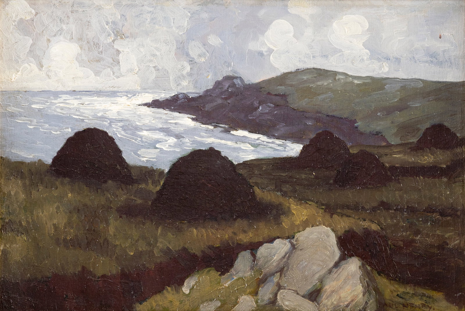 Paul Henry RHA (1877-1958) Gubellaunaun From the Bog Oil on panel, 26.5 x 39.2cm (10½ x (1 of 4)
