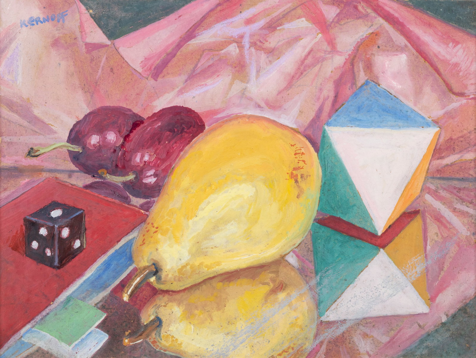 Harry Kernoff (1900-1974) Pear & Two Cherries Gouache on paper, 15 x 20cm (5¾ x 7¾'') (1 of 5)