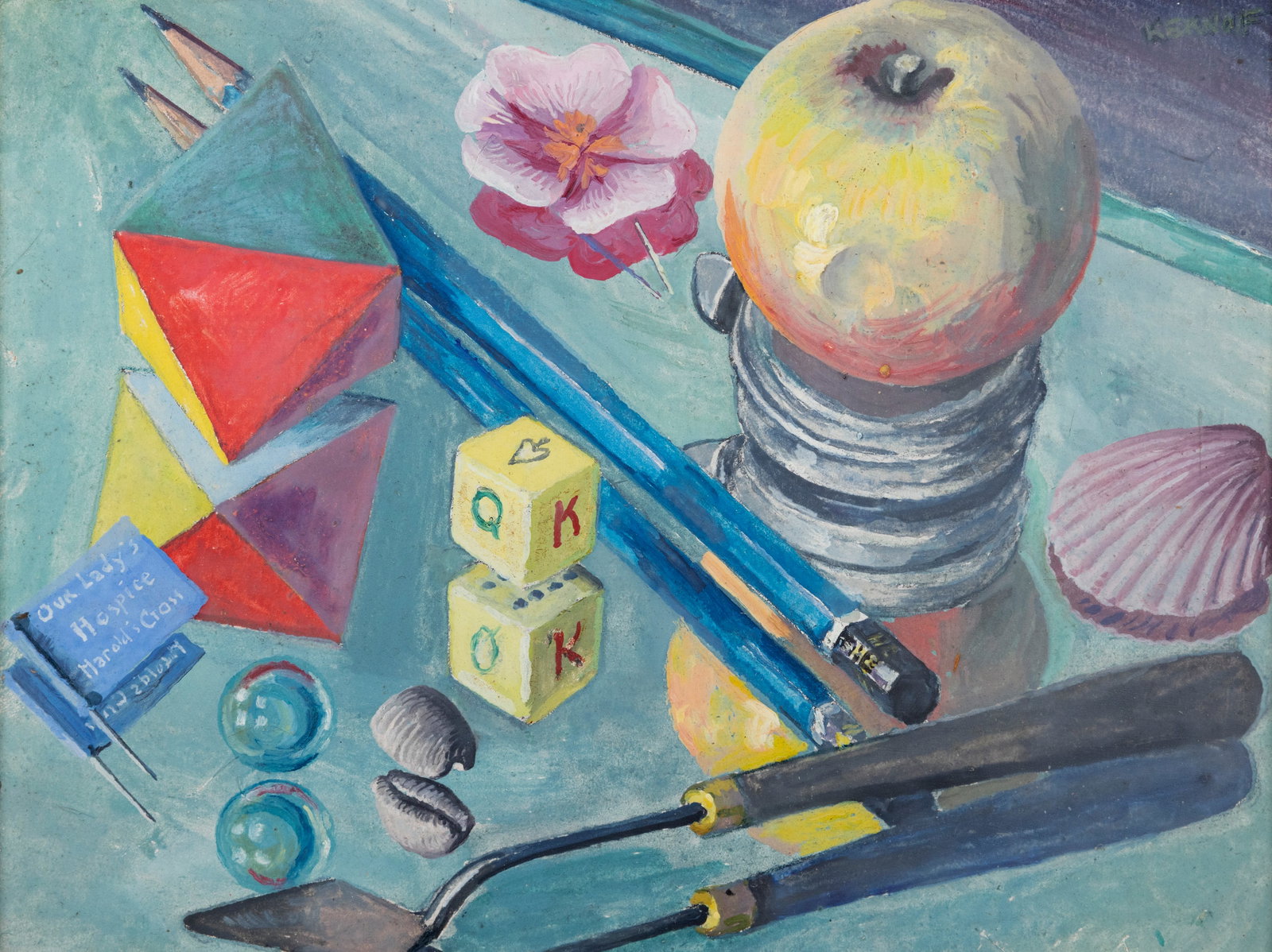 Harry Kernoff (1900-1974) Apple Gouache on paper, 15 x 20cm (5¾ x 7¾'') Signed: Harry Kernoff (1900-1974) Apple Gouache on paper, 15 x 20cm (5¾ x 7¾'') Signed