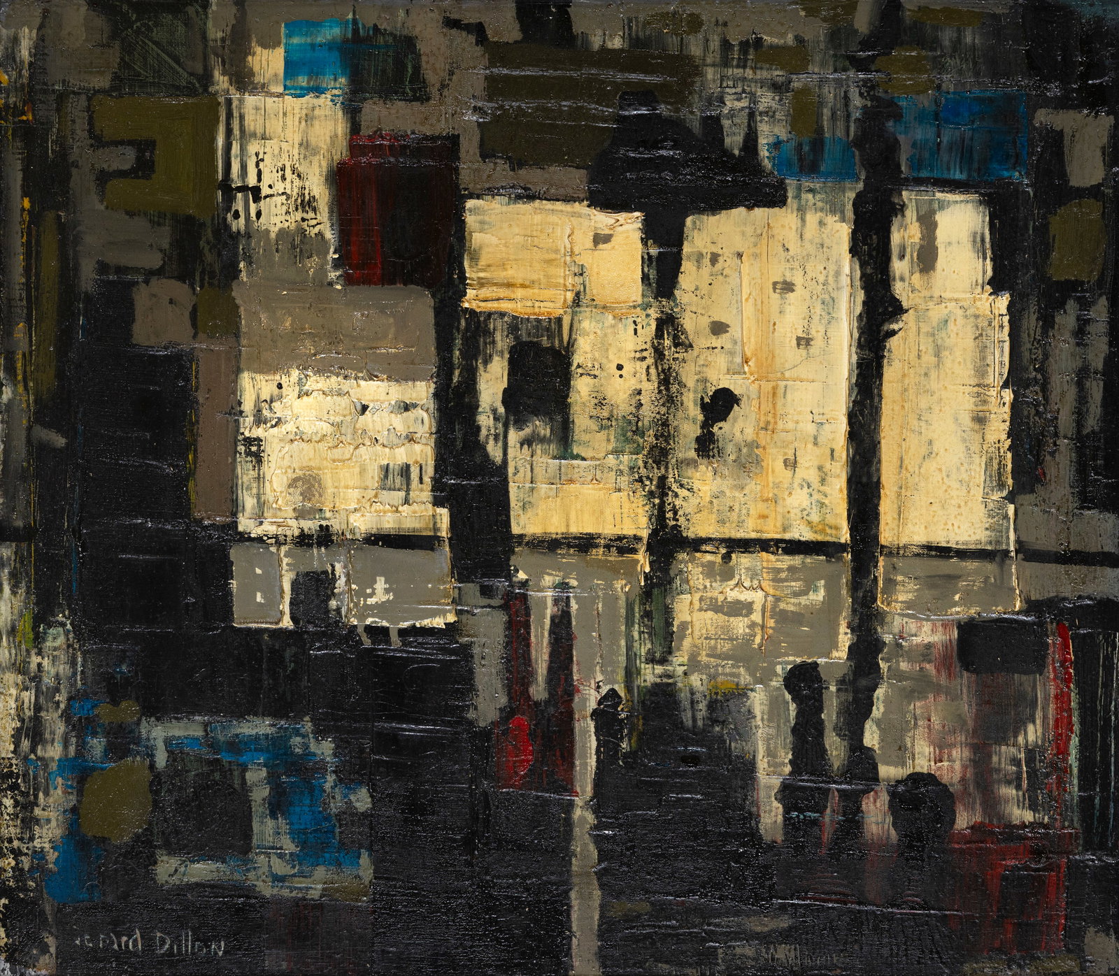Gerard Dillon (1916-1971) Abstract Composition Oil on board, 36 x 42cm (14 x 16½'') Signed (1 of 4)