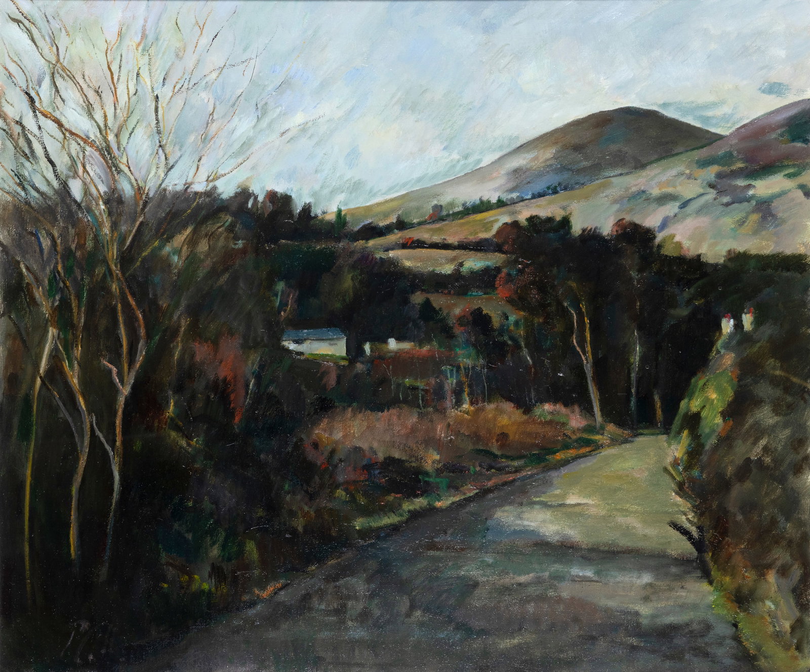 Peter Collis RHA (1929-2012) Facing the Sugarloaf Oil on canvas, 63 x 76cm (24¾ x 30'') Signed: Peter Collis RHA (1929-2012) Facing the Sugarloaf Oil on canvas, 63 x 76cm (24¾ x 30'') Signed Provenance: With Solomon Gallery, Dublin, label verso