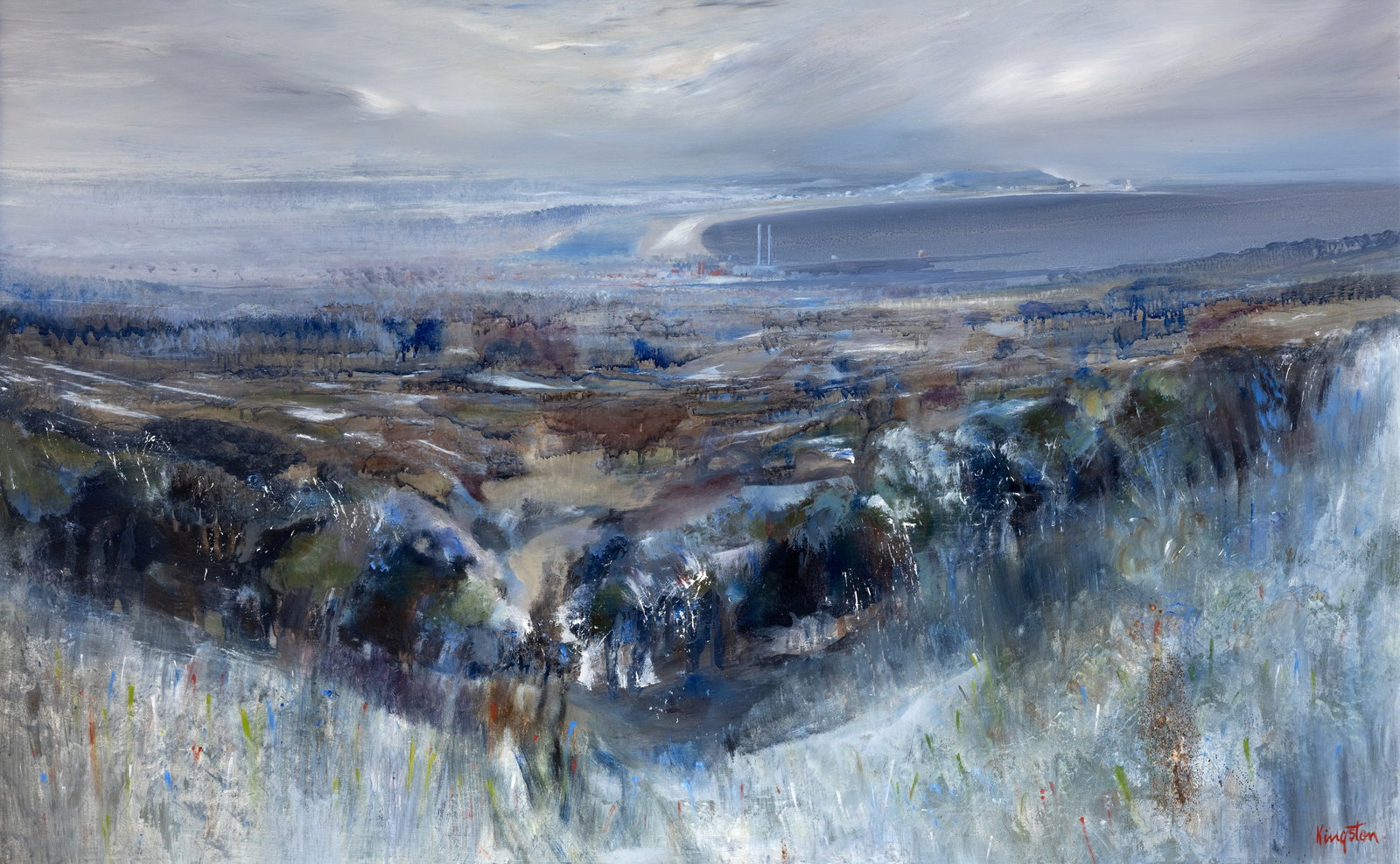 Richard Kingston RHA (1922-2003) Prospect of Dublin from the Foothills (Winter) Oil on board 76 x (1 of 4)