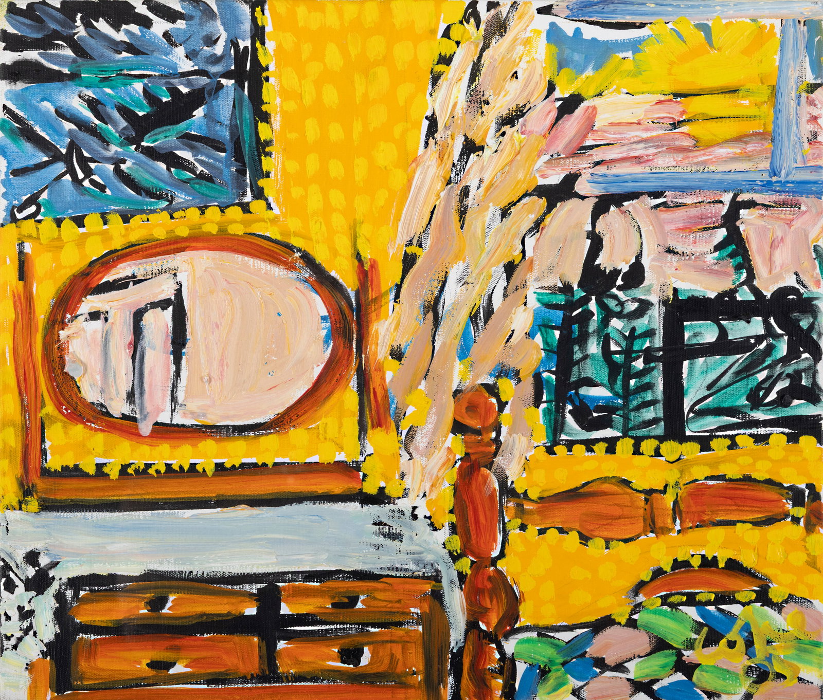 Elizabeth Cope (b.1952) Interior (2005) Oil on canvas, 31 x 36cm (12¼ x 14'') Signed and (1 of 4)