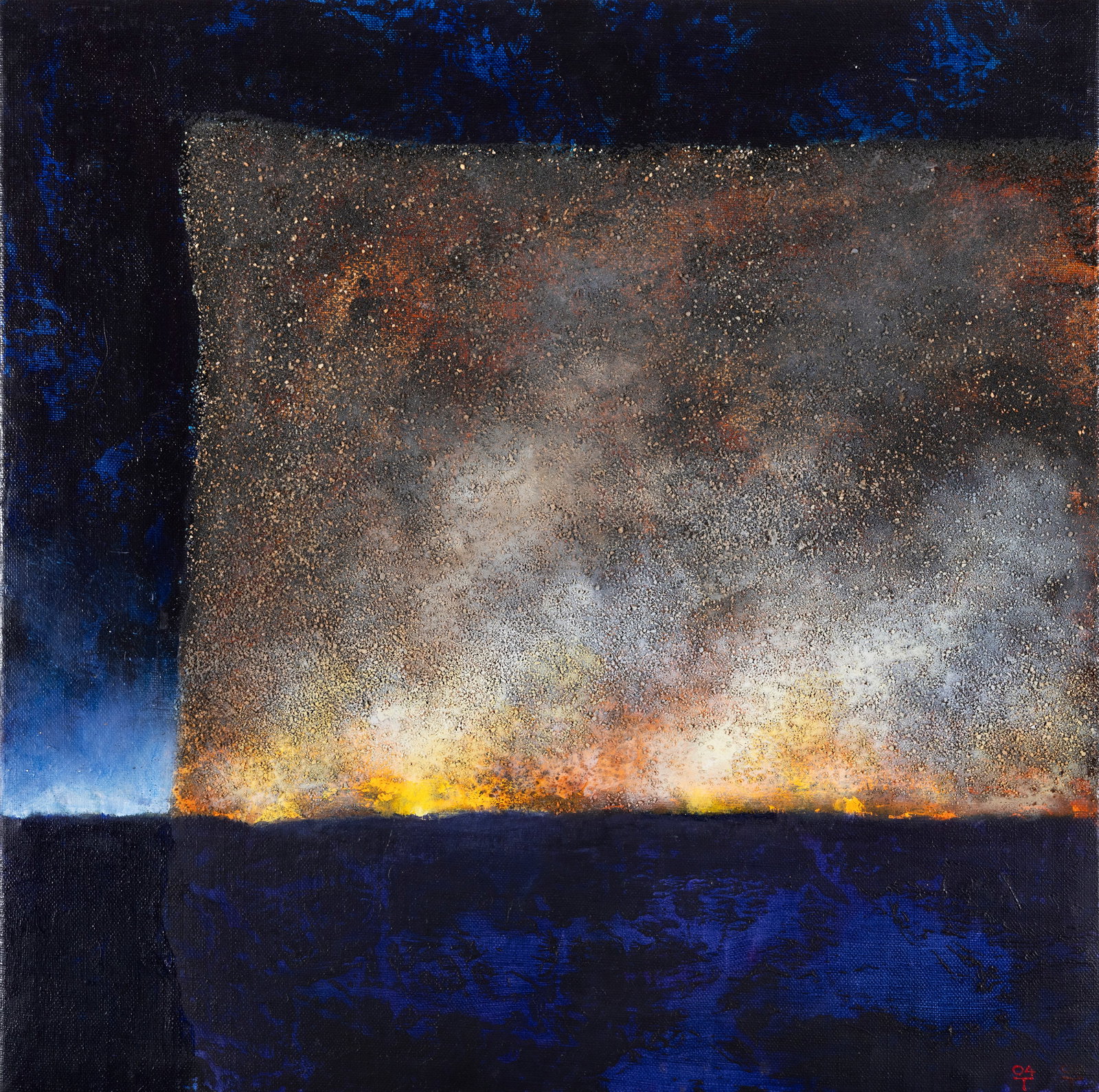 Tim Goulding (b.1945) Hot Spots 3 (2003/4) Oil & mixed media on canvas, 50 x 50cm (19¾ x (1 of 3)