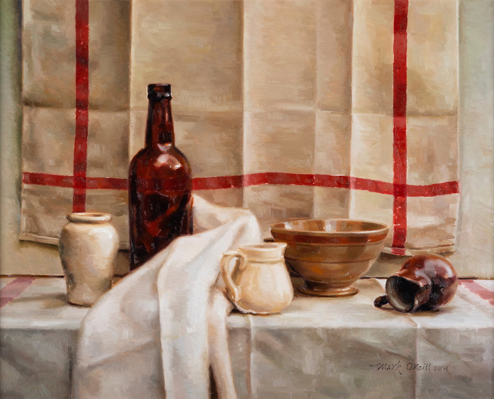 Mark O'Neill (b.1963) The Pint Bottle, Red (2004) Oil on board, 42 x 53.5cm (16½ x 21'') (1 of 4)