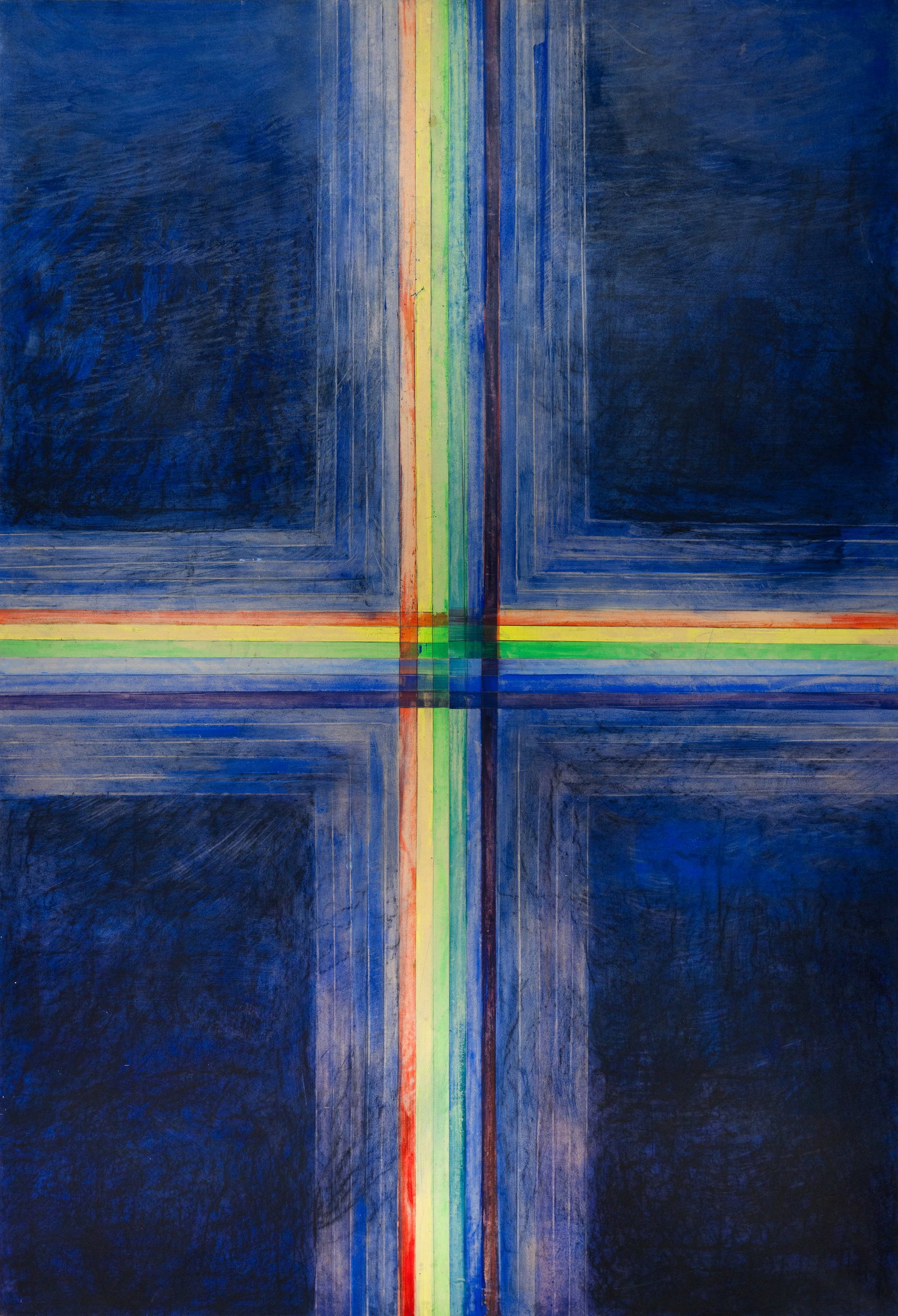 Anne Madden (1932-2025) Window Series Oil on paper, laid on canvas, 220 x 150cm (86½ x 59'') (1 of 2)