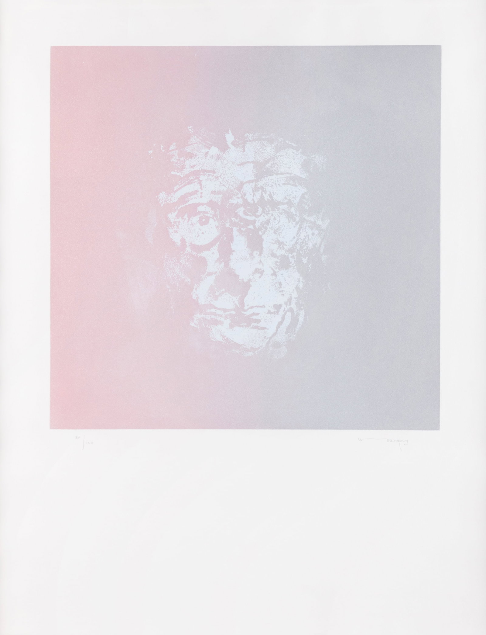 Louis Le Brocquy HRHA (1916-2012) Samuel Beckett Lithograph, 65 x 49.5cm (25½ x 19½'') (1 of 5)