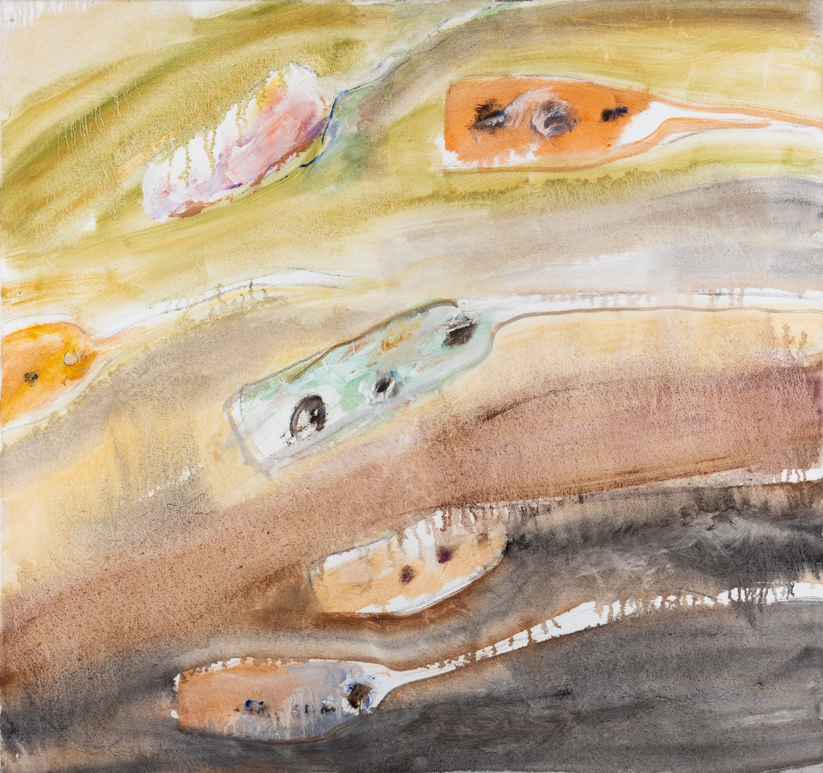 Barrie Cooke HRHA (1931-2014) Didymo x 100 (2007) Oil on canvas, 98 x 102cm (38¾ x 40½'') (1 of 2)