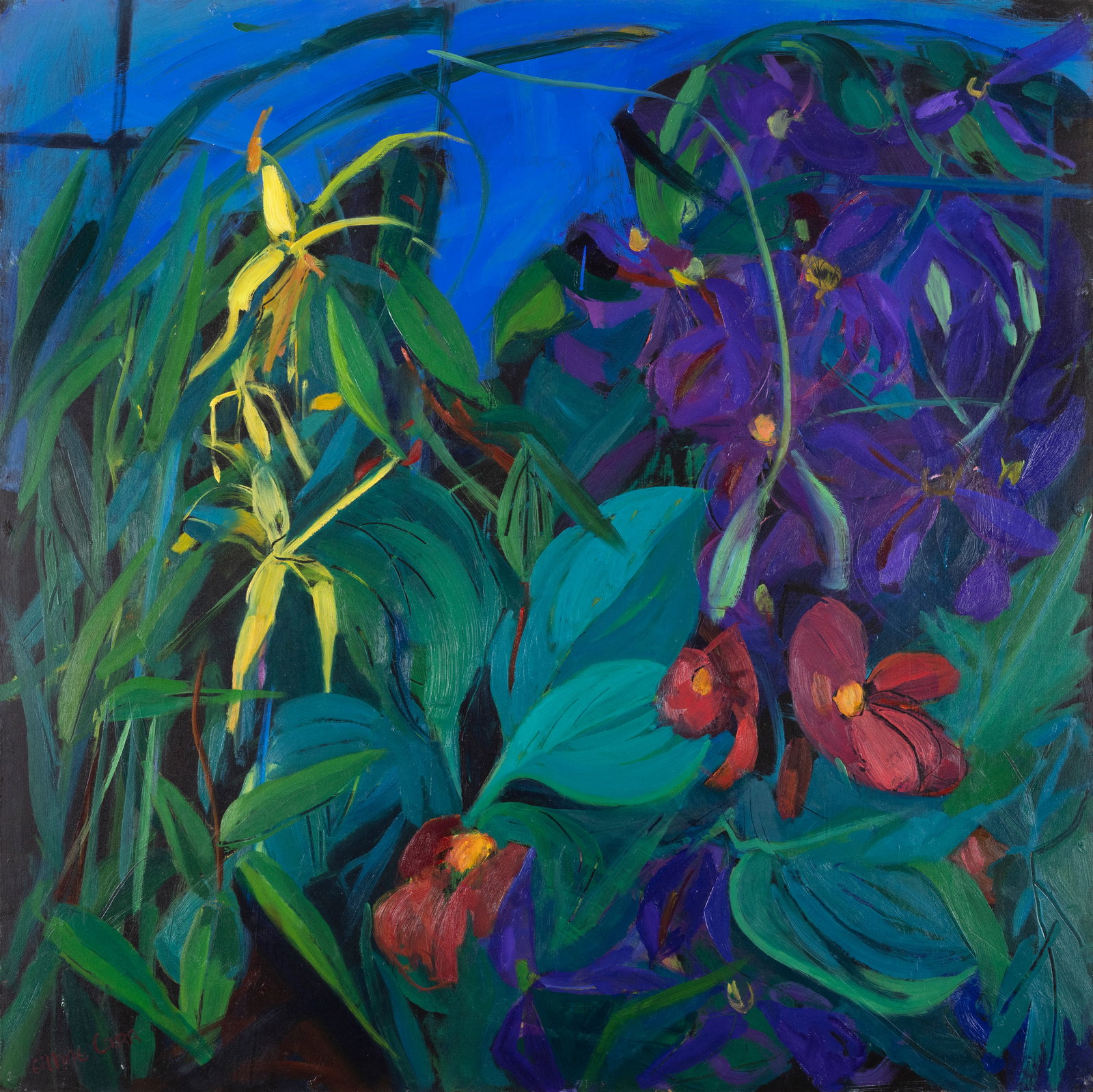 Eithne Carr (1946-2014) Mary's Abbey Window Oil on board, 76 x 76cm (39 x 30) Signed (1 of 4)