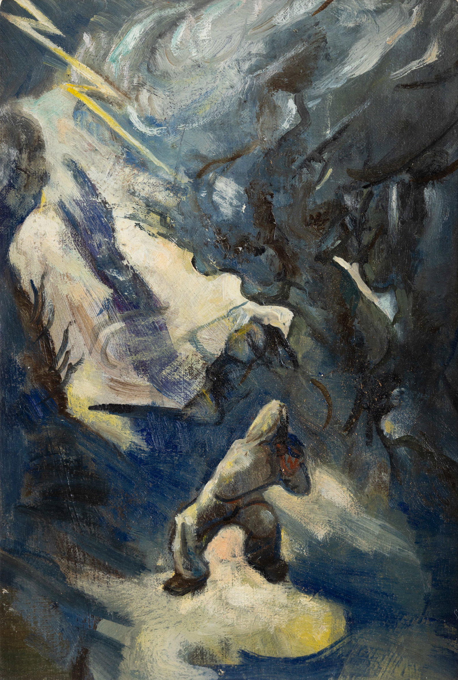 Mary Swanzy HRHA (1882-1978) Lightening Man Oil on canvas board, 22 x 15cm (9 x 6) Provenance: (1 of 4)