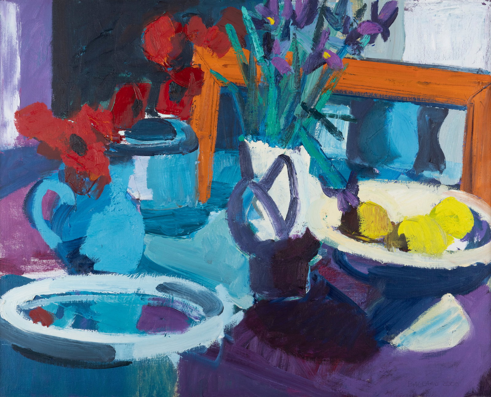 Brian Ballard RUA (b.1943) Poppies and Jugs Oil on canvas, 60 x 75cm (23½ x 29½'') Signed (1 of 4)
