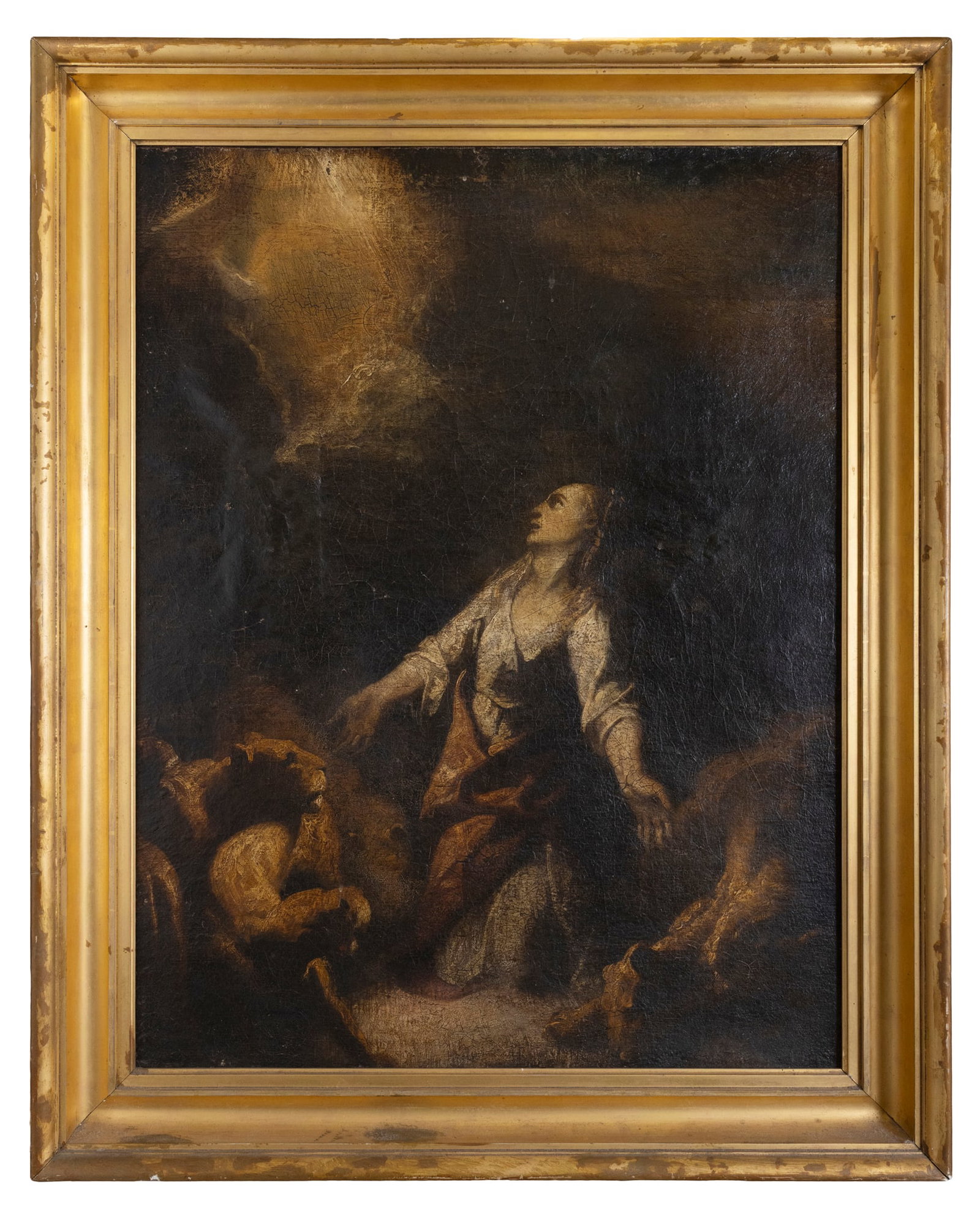 DUTCH SCHOOL, 17TH CENTURY Daniel in the Lion’s Den Oil on canvas, 97 x 72cm: DUTCH SCHOOL, 17TH CENTURY Daniel in the Lion’s Den Oil on canvas, 97 x 72cm