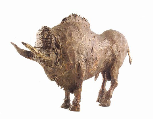 John Behan RHA (1938) Buffalo Bronze, 65cm long: John Behan RHA (1938) Buffalo Bronze, 65cm long