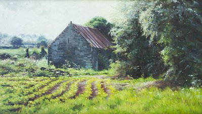 Mark O'Neill (b.1963) The Red Roof Oil on board,: Mark O'Neill (b.1963) The Red Roof Oil on board, 34 x 59cm, (13.5 x 23") Signed and dated bottom right