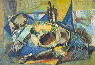 Phil Rafferty (1916-1996) Still Life Collage, Mix: Phil Rafferty (1916-1996) Still Life Collage, Mixed Media on Paper, 38 x 55cm (15 x 21.5") Signed twice