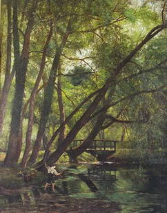 Walter Frederick Osborne RHA (1859-1903) A Glade: Walter Frederick Osborne RHA (1859-1903) A Glade in the Phoenix Park Oil on canvas, 91.5 x 71cms (36 x 28")
