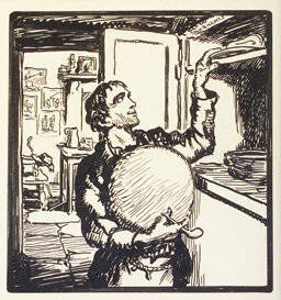 Jack Butler Yeats RHA (1871-1957) Paternoster Cal: Jack Butler Yeats RHA (1871-1957) Paternoster Callaghan Pen & ink, 12.5 x 12cm (5 x 5.75") Signed Provenance: * Dawson Gallery, Dublin * Willie Dillon, Dublin * Gorry Gallery, April 1989 * Private