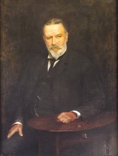 Count Casimir Dunin Markievicz, (1874-1932) Thoma: Count Casimir Dunin Markievicz, (1874-1932) Thomas Kilgallon- Butler to Gore Booth Family at Lisadell Oil on canvas, 110 x 85cm (43.25 x 33.5") Signed with monogram