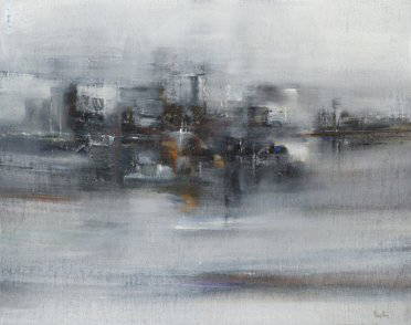 Richard Kingston, RHA, (1922-2003) City Entrance: Richard Kingston, RHA, (1922-2003) City Entrance Oil on canvas laid on board, 60.5 x 76cm, (24 x 30") Signed (lower right), also signed, titled and dated 69 (verso)