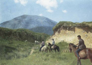 Patrick Hennessy, RHA, (1915-1980) Mountain Trek: Patrick Hennessy, RHA, (1915-1980) Mountain Trek Oil on canvas, 63.5 x 89cm, (25 x 35") Signed