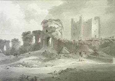 Colonel Charles Pratt (1789-1869) Western Gateway: Colonel Charles Pratt (1789-1869) Western Gateway Tower and Entrance to the Fortress at Trim, Co Meath Monochrome, wash, 27 x 38cm (10.5 x 15") Signed with initials, inscribed and dated July 21st
