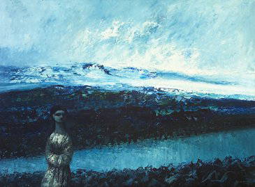 Daniel O'Neill, (1920-1974) Reflecting Oil on boa: Daniel O'Neill, (1920-1974) Reflecting Oil on board, 44.5 x 59.5cm, (17.5 x 23.5") Signed Inscribed with title verso