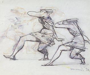 F. E. McWilliam, RA, (1909 - 1992) Women of Belfa: F. E. McWilliam, RA, (1909 - 1992) Women of Belfast Pen, ink and wash, 22.5 x 27cm (8.75 x 10.75") Signed and dated '72 More studies verso Exhibited: Northern artists from the McClelland Collection,