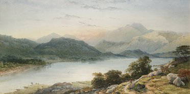 Aaron Edwin Penley, A.N.W.S. (1807-1870) Upper L: Aaron Edwin Penley, A.N.W.S. (1807-1870) Upper Lake Killarney Watercolour, 44 x 88cm, (17.25 x 34.5") Signed, inscribed and dated 'Upper Lake Killarney Edwin A. Penley 1881' l.l.