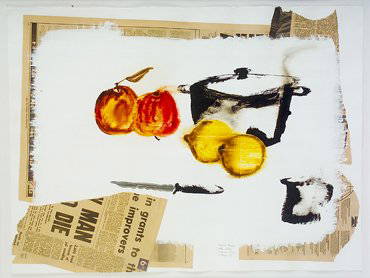 Patrick Hickey RHA (1927-1998) Kitchen Things Wit: Patrick Hickey RHA (1927-1998) Kitchen Things With Knife Mixed media, 57 x 75cm (22.5 x 29.5") Signed, inscribed & dated 1985