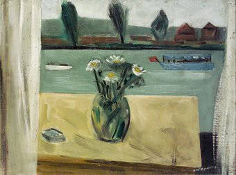 Norah McGuinness HRHA (1901-1980) View of the Tha: Norah McGuinness HRHA (1901-1980) View of the Thames from my Studio Window (Hammersmith address in remains of label verso) Oil on canvas, 45.5 x 61cm (18 x 24") Signed Provenance: Acquired privately