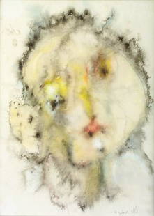 John Kingerlee (b.1936) Figure Listening Watercol: John Kingerlee (b.1936) Figure Listening Watercolour, 29 x 22cm (11.5 x 8.5") Signed and dated '69 and signed with artist's device.