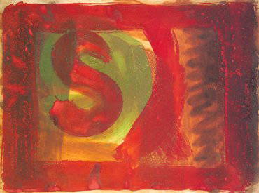 Howard Hodgkin (b.1932) Red Listening Ear Mixed M: Howard Hodgkin (b.1932) Red Listening Ear Mixed Media, 47 x 64cm (18.5 x 25") Signed, inscribed with title verso Provenance: Purchased directly from the artist. (A signed catalogue "Petits Formats"