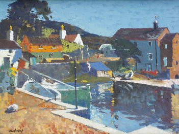 Maurice MacGonigal PRHA (1900-1979) Bunbeg Oil on: Maurice MacGonigal PRHA (1900-1979) Bunbeg Oil on board, 41 x 53cm (16 x 21") Signed, also signed & inscribed verso