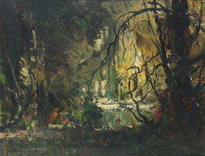 Maurice Canning Wilks RUA ARHA, (1910-1984) Swa: Maurice Canning Wilks RUA ARHA, (1910-1984) Swamp Land Oil on canvas, 35.5 x 46cm, (14 x 18") Signed (lower left) and titled (verso)