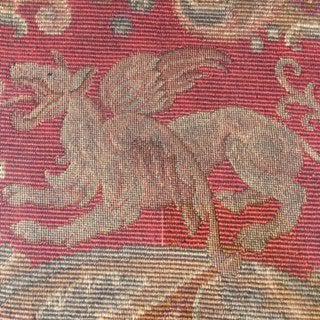 Old Framed Needlepoint tapestry fragment (1 of 8)