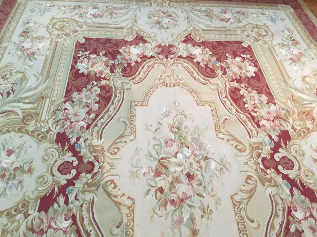 A handwoven Aubusson Tapestry rug (1 of 7)