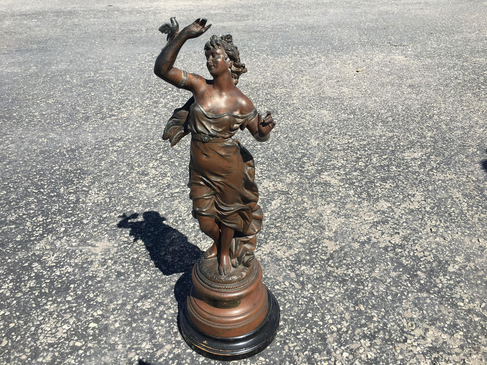 A fine L Raphael Statue , titled  retour des hirondells (1 of 5)