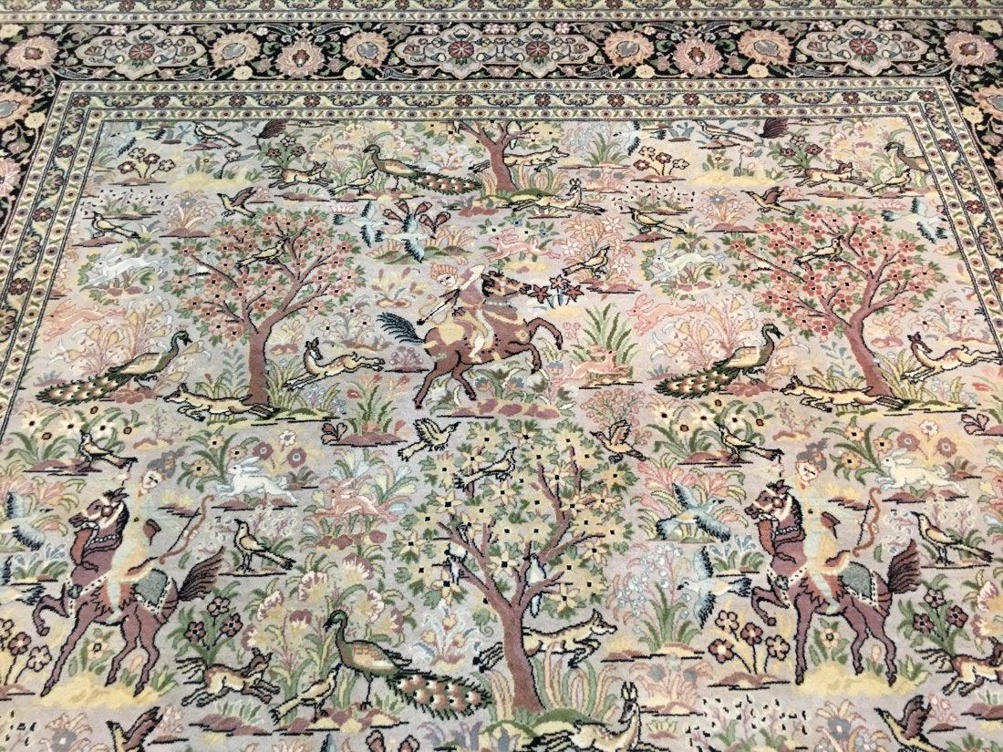 A fine Pakistan Hunting scene handwoven wool rug - Jan 18, 2020 ...