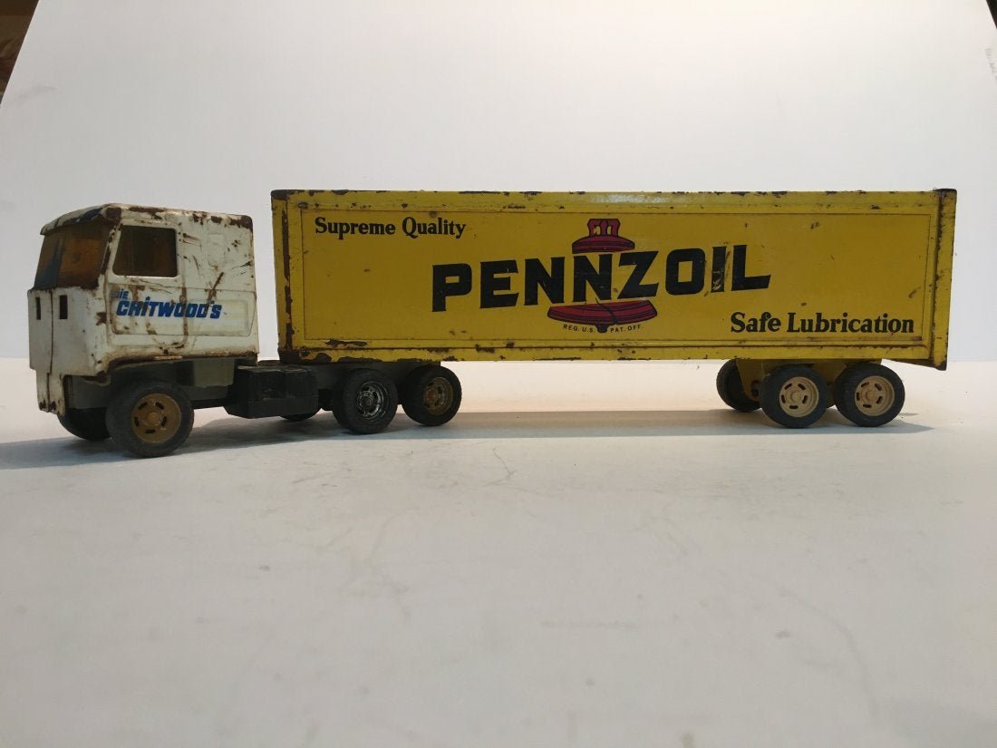 Pennzoil  Tractor Trailer Truck Metal Model Toy (1 of 12)