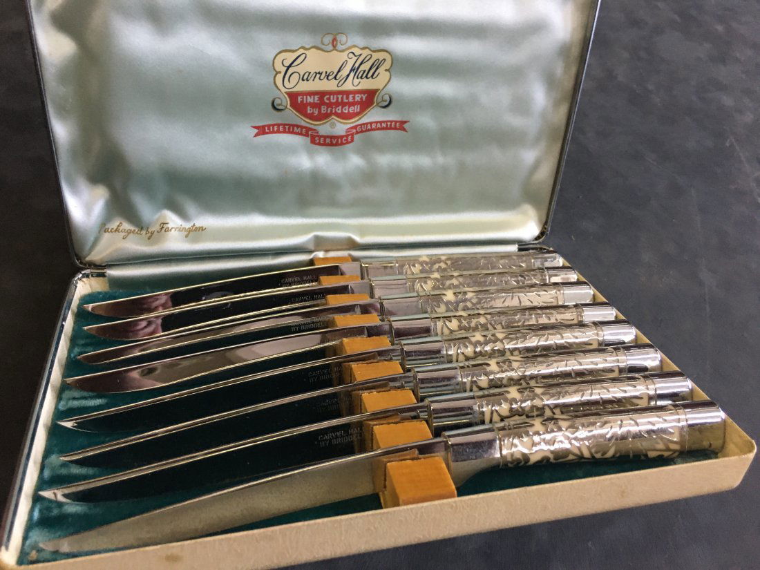 A set of 8 fine Carvel Hall Cutlery knives by Briddell (1 of 10)