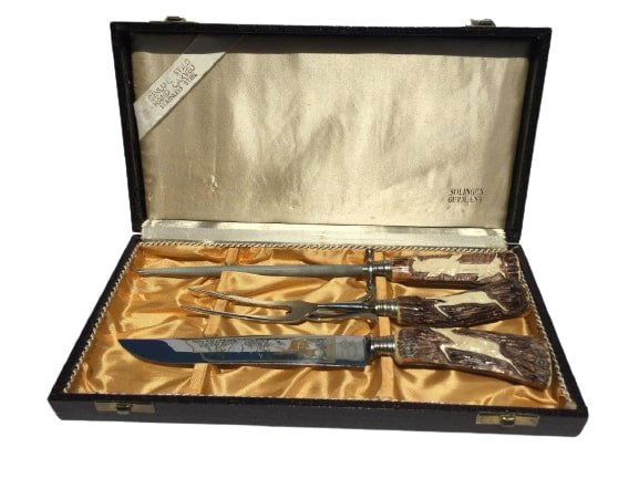 Solingen Germany Hand Carved Stag Handled Cutlery (1 of 11)