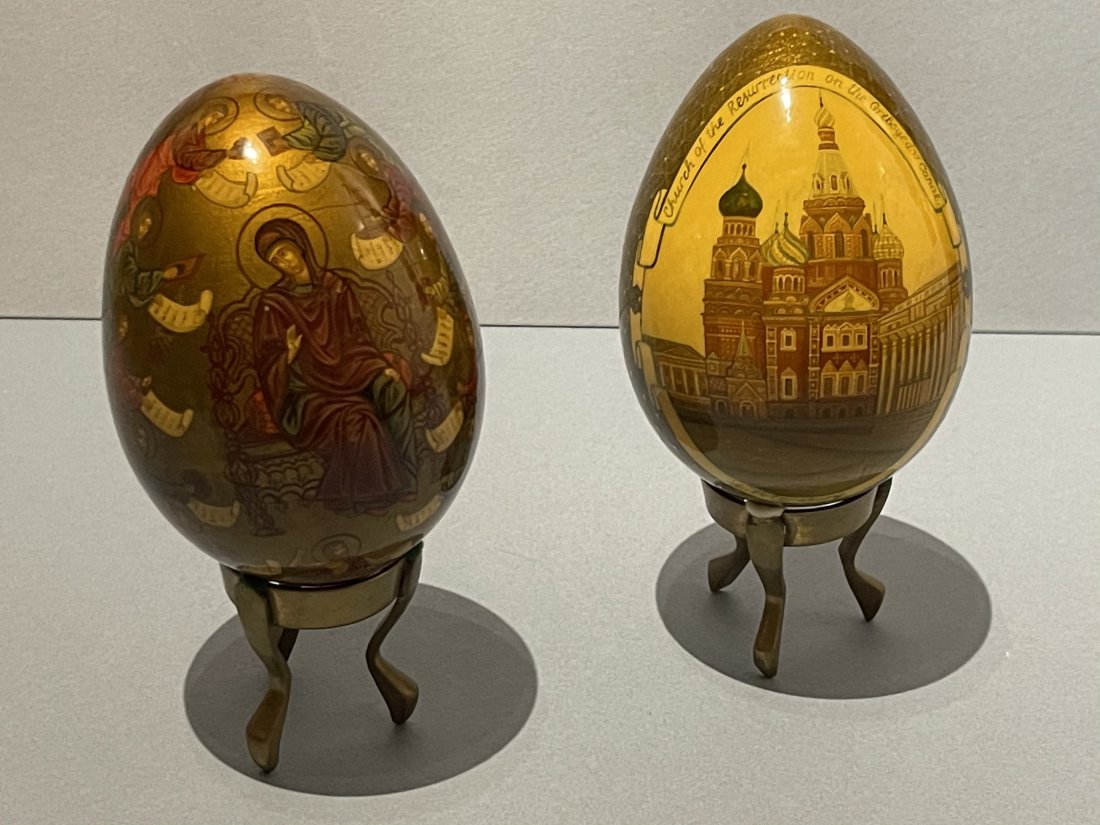 Two hand painted Russian Icon eggs (1 of 16)