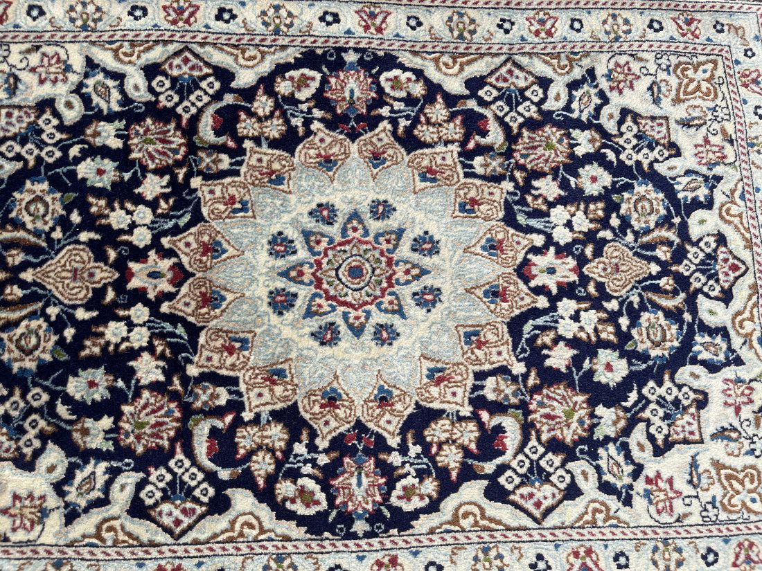 A Persian Nain scatter size hand woven rug (1 of 11)