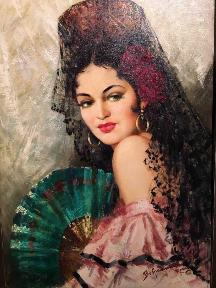 Ilio Giannaccini (1898 - 1968) Oil on canvas painting (1 of 9)